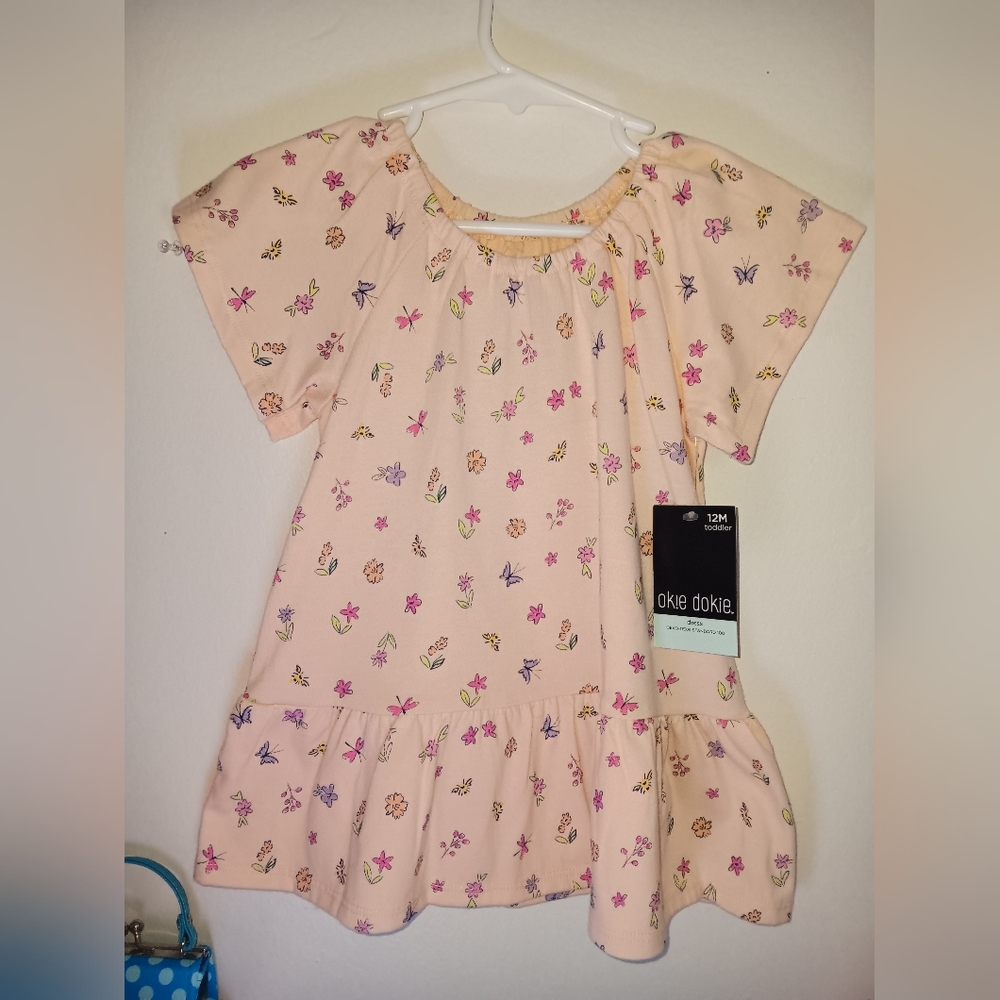 Okie Dokie Pink Floral Dress Set.